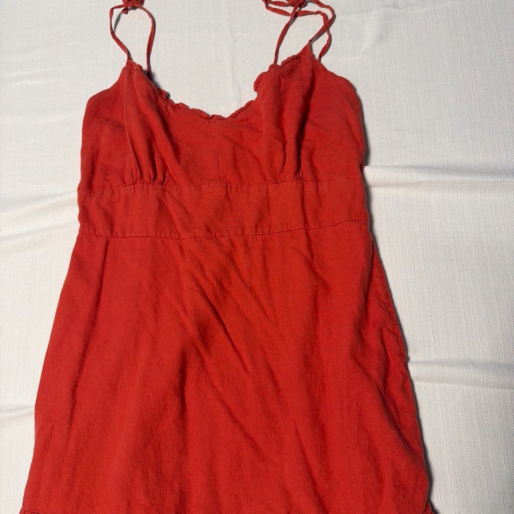 Abercrombie & Fitch Vibrant Red Textured Dress - Picture 2 of 9